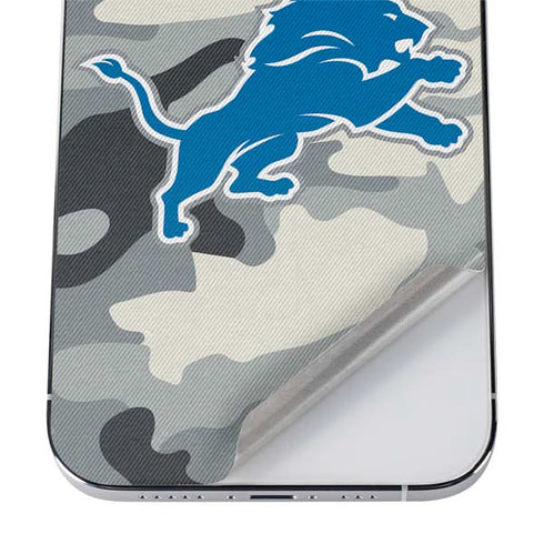 NFL Detriot Lions Camo iPhone 12 Pro Skin